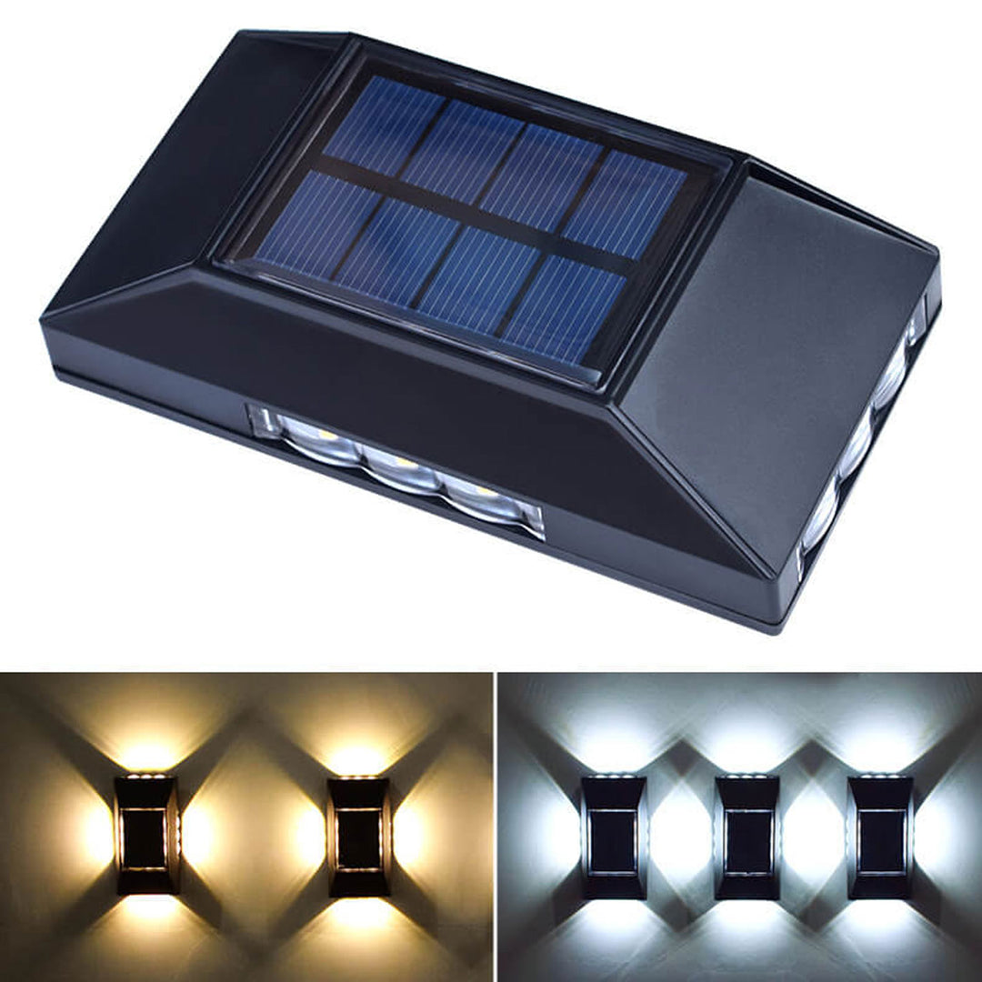 Lampe murale à LED solaire pour éclairage extérieur de jardin 