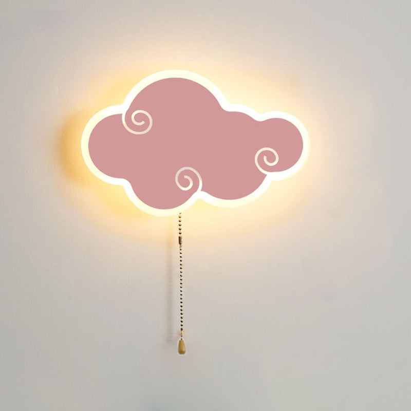 Moderne nordische einfache Wolken-Karikatur-Entwurfs-LED-Wand-Leuchter-Lampe 