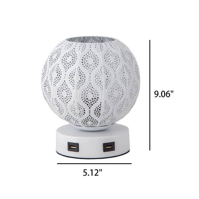 Lampe de table décorative à projection métallique sphérique créative 1 lumière 