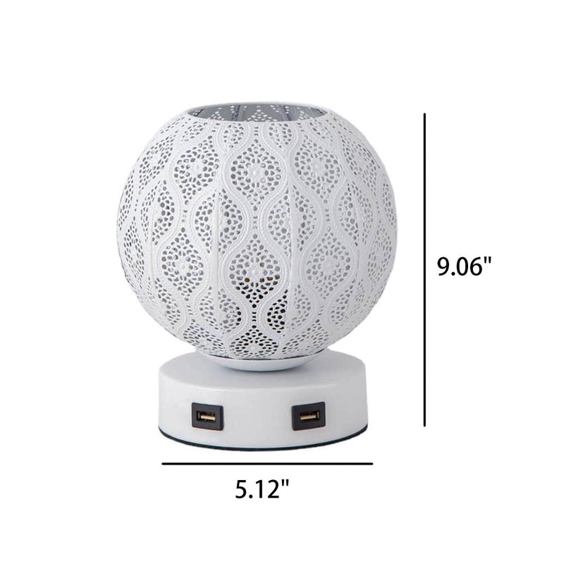 Lampe de table décorative à projection métallique sphérique créative 1 lumière 