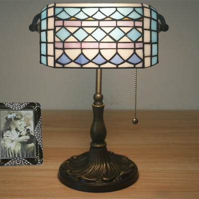 Europäische Vintage Tiffany 1-flammige Tischlampe 