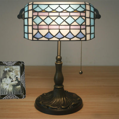 European Vintage Tiffany 1-Light Table Lamp