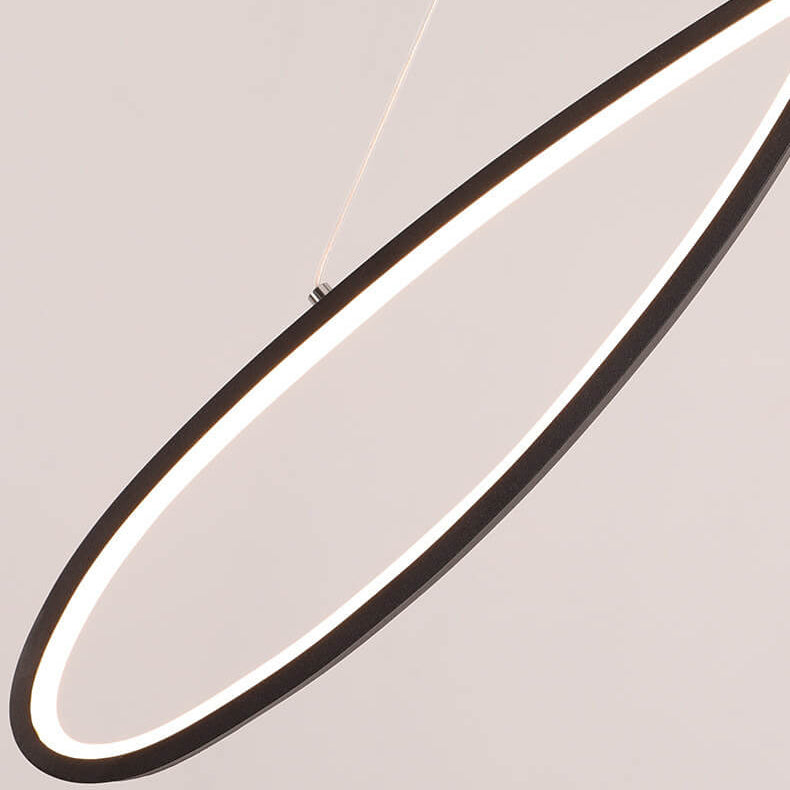 Moderner, minimalistischer LED-Kronleuchter aus Aluminium mit Arc-Line-Insellicht