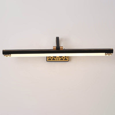 Retro Chinese Iron Bar Rotating LED Mirror Front Wall Sconce Lamp