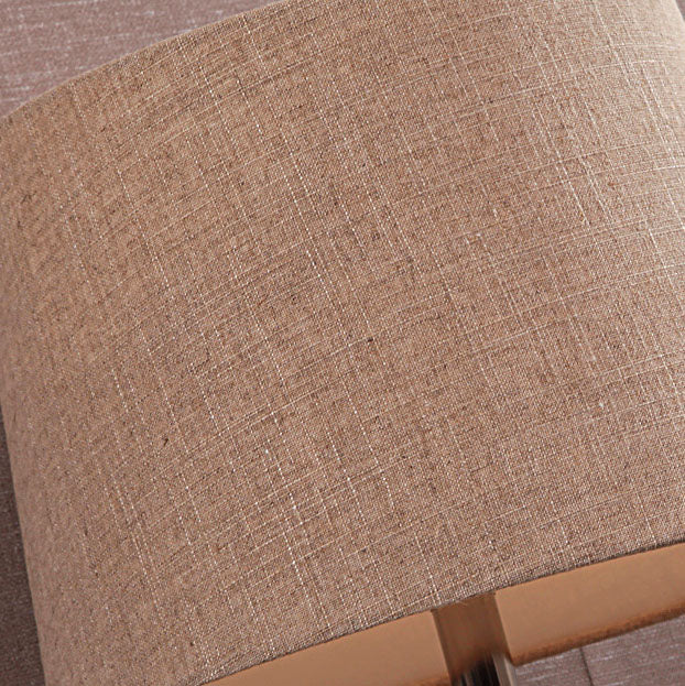 Traditional European Oval Pot Ceramic Fabric Hardware 1-Light Table Lamp for Bedroom