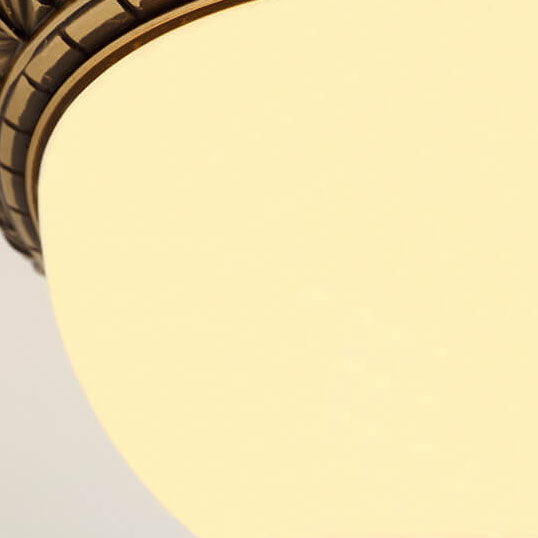 Plafonnier circulaire moderne imitation marbre tout en cuivre à 1 lumière 