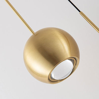 Nordic Light Luxury Full Brass Cylindrical Mini LED Pendant Light