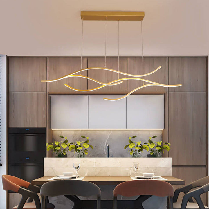 Nordic Kreative Long Line Island Light LED Kunst Kronleuchter 