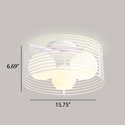 Nordic Creative Iron Round 3-Light Deckeneinbau-Deckenleuchte