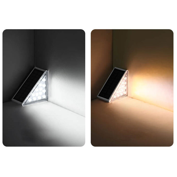 Solar Wasserdichtes Stereo-Dreieck-LED-Außenstufenlicht 