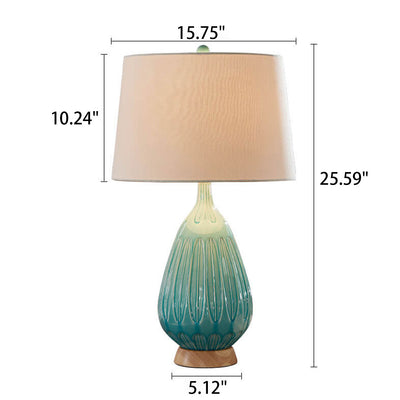 Lampe de Table en Céramique Moderne Minimaliste de Luxe Léger à 1 Lumière 