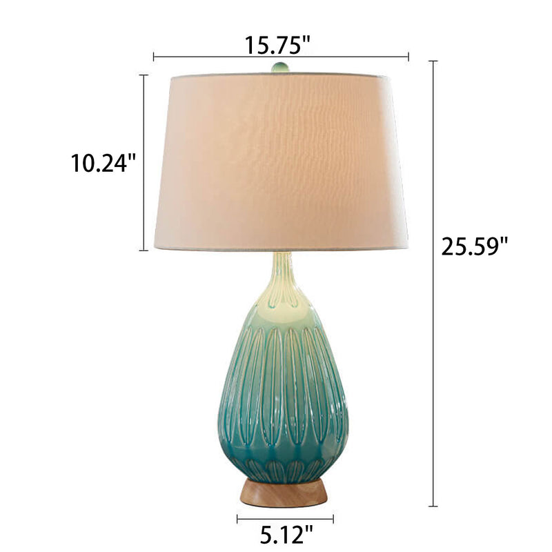 Lampe de Table en Céramique Moderne Minimaliste de Luxe Léger à 1 Lumière 