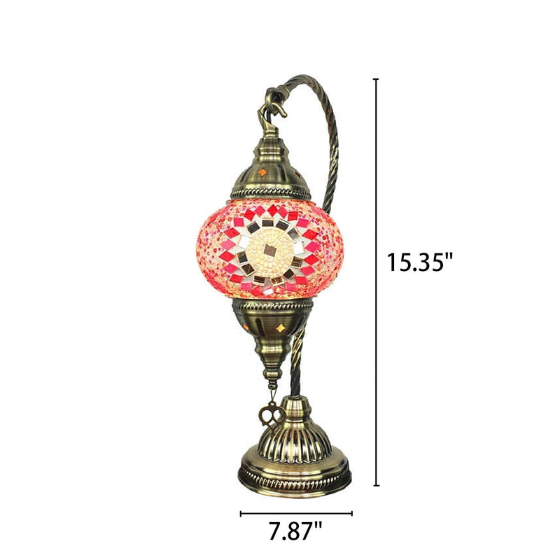 Vintage Stained Glass Turkish Style LED Table Lamp