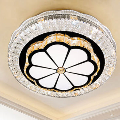 Nordic Light Luxury Round Design Multi-Style LED Flush Mount Light