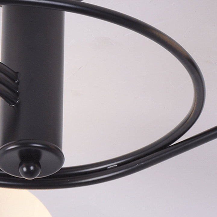 Nordic Light Luxus Glasball Spiral Design 3/5 Licht Semi-Flush Mount Deckenleuchte 