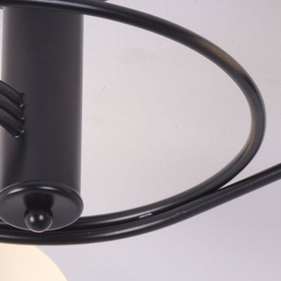 Nordic Light Luxury Glass Ball Spiral Design 3/5 Light Semi-Flush Mount Ceiling Light