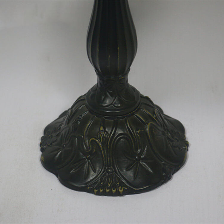 Lampe de table 1 lumière en verre teinté gemme baroque Tiffany européen 