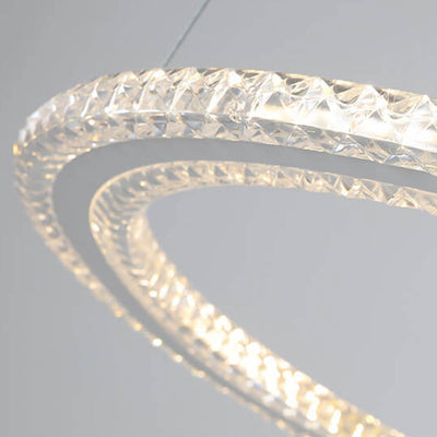 Nordic Minimalist Circle Diamond / Apple Hanging LED Chandelier