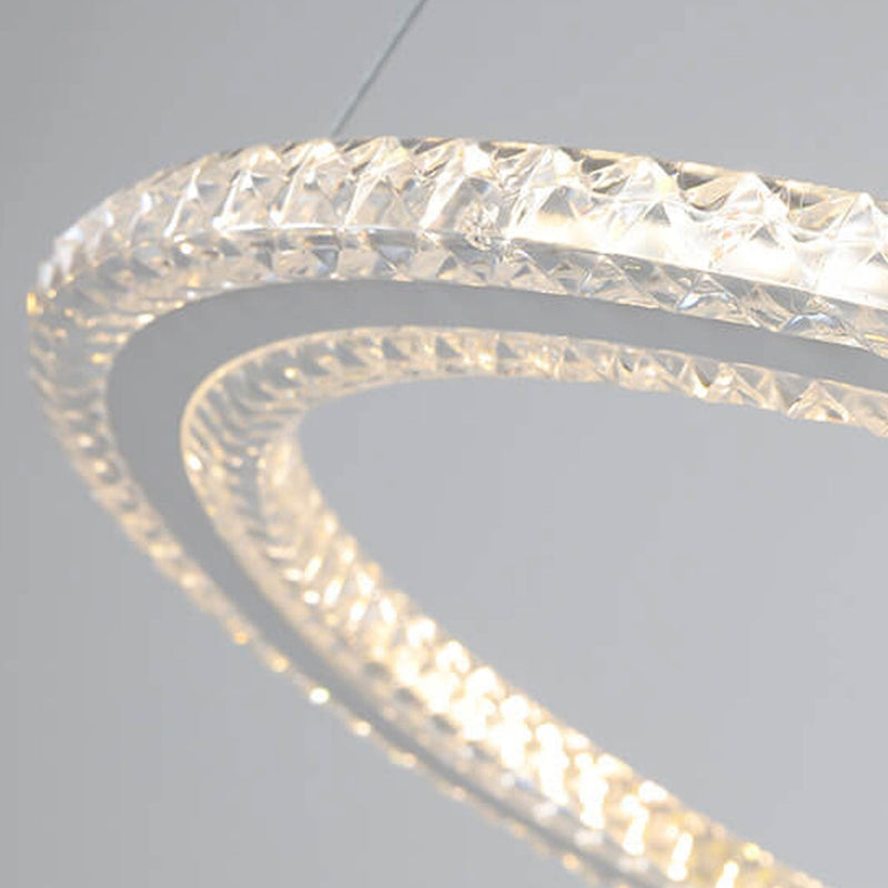 Nordic Minimalist Circle Diamond / Apple Hanging LED Chandelier