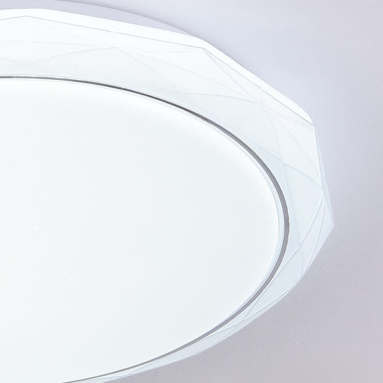 Modern Simple Round Diamond Acrylic LED Flush Mount Ceiling Light