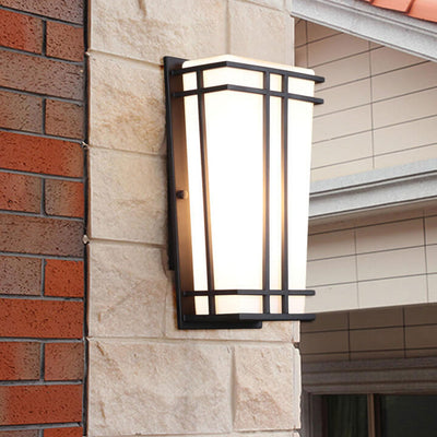 New Chinese Waterproof Wedge Design 1-Light Outdoor Wall Sconce Lamp