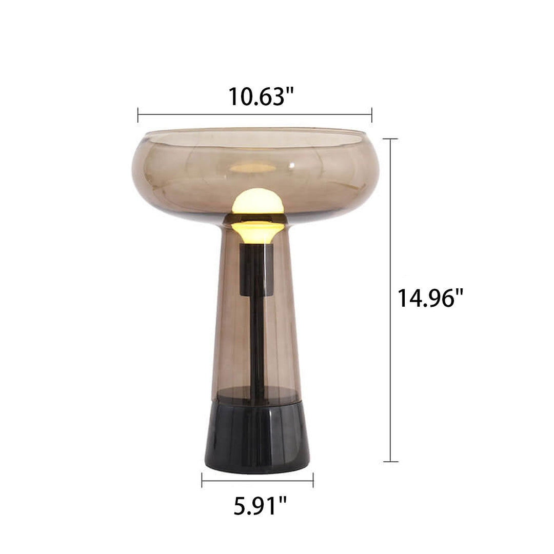 Lampe de table LED en marbre et verre créatif simple 