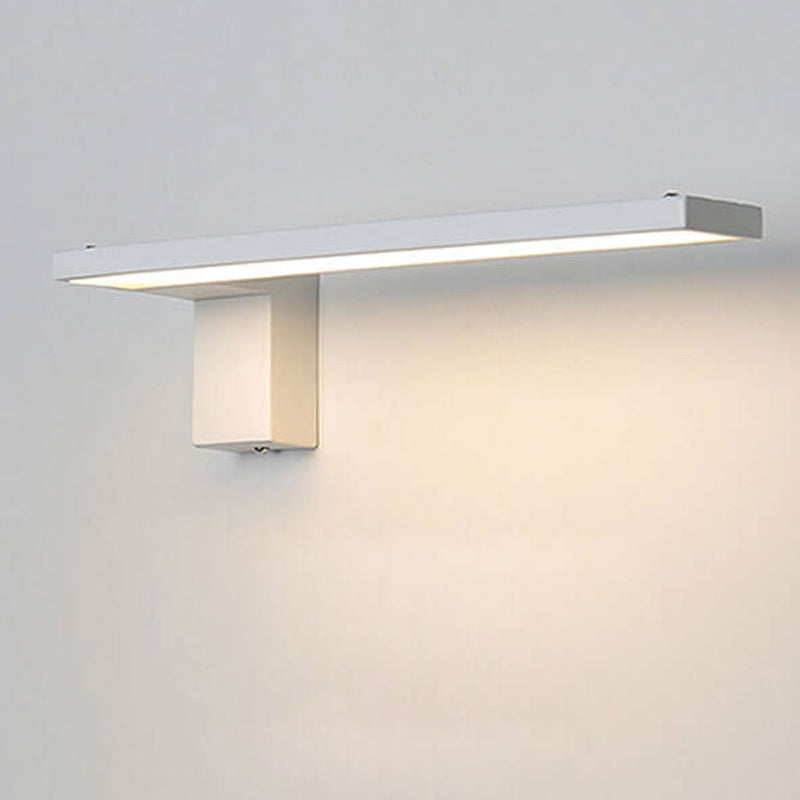 Moderne minimalistische LED-Wandleuchte mit langem Stab und quadratischem Sockel