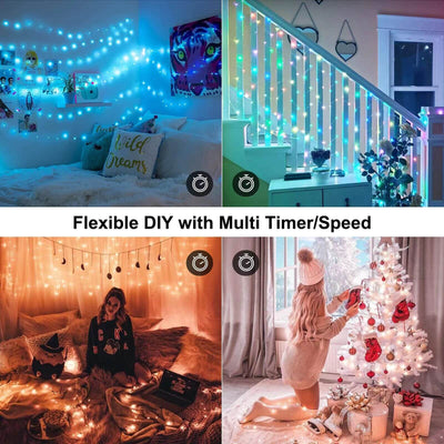 Guirlandes Lumineuses Décoratives Intelligentes Musique USB Bluetooth Application Fil de Cuivre Lumières Décoratives 