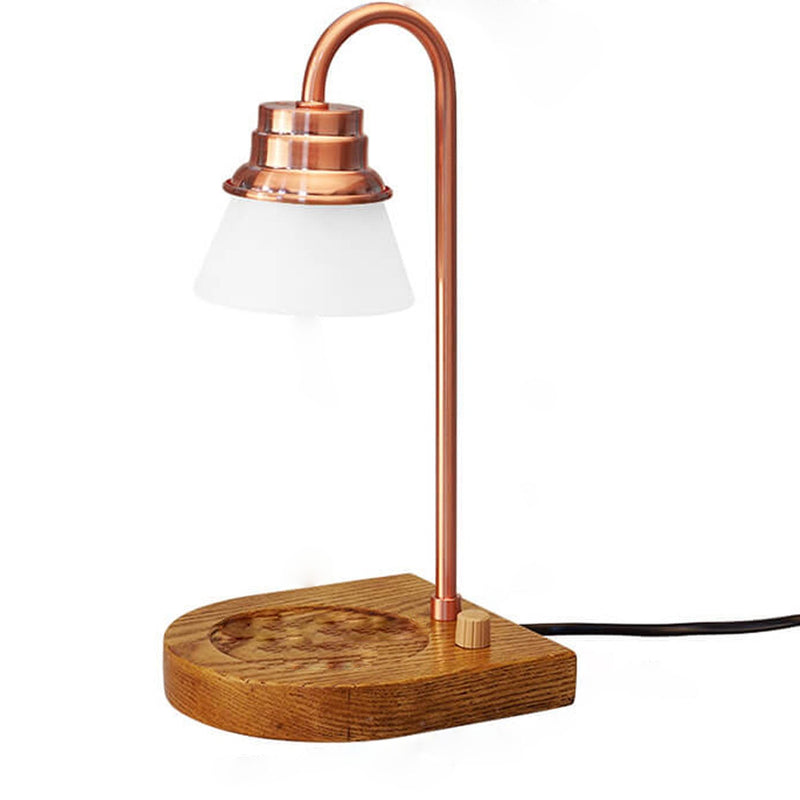 Moderne einfache Metall-Holz-1-Licht-Tischlampe aus schmelzendem Wachs 