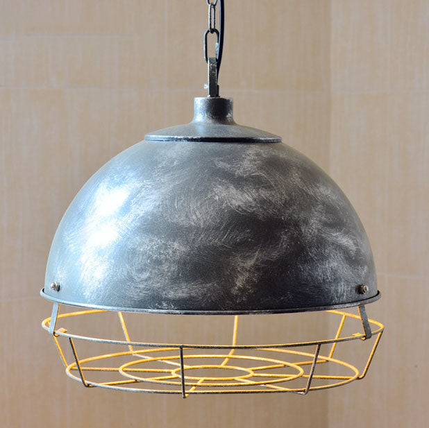 Industrial Vintage Pot Lid Mesh Iron 1-Light Pendant Light