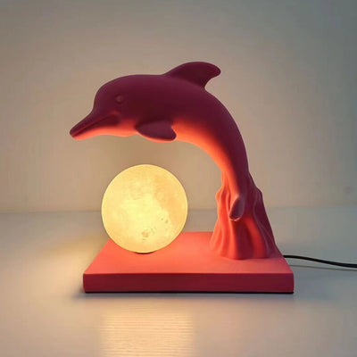 Nordic Creative Dolphin Ball Shade LED-Tischlampe 