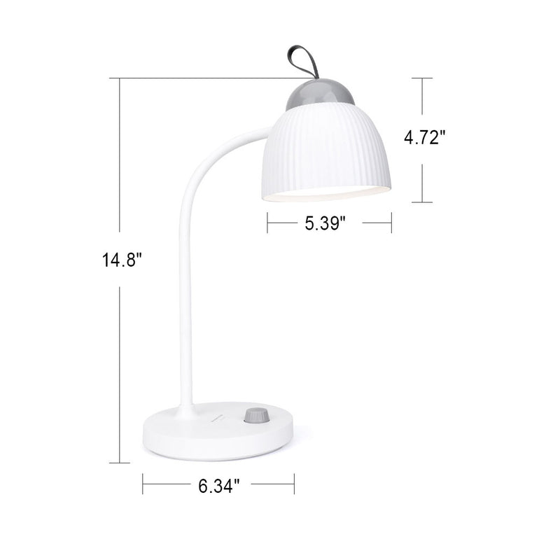 Lampe de table LED rechargeable par USB de protection oculaire de tuyau de couleur unie moderne 