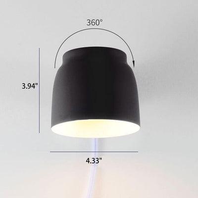 Nordic Minimalist Column Barrel Rotatable 1-Light Wall Sconce Lamp