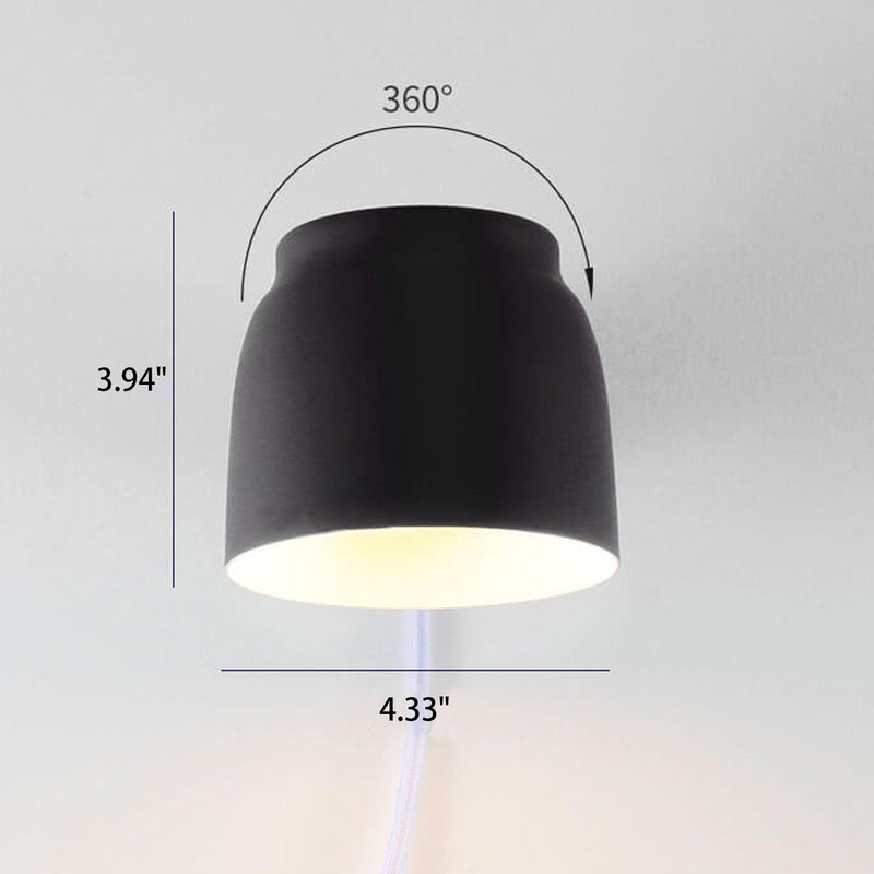 Nordische minimalistische drehbare 1-Licht-Wandleuchte mit Säulenfass 