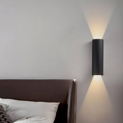 Modern Minimalist Aluminum Cylindrical LED Wall Sconce Lamp