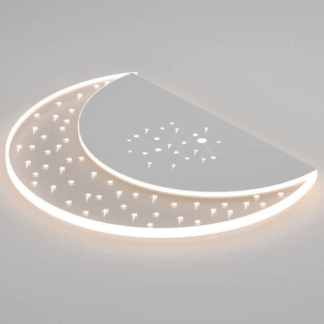 Creative Blue Overlapping Stitching Semicircle Design LED Wall Sconce Lamp