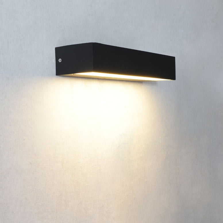 Moderne minimalistische wasserdichte Aluminium-Acryl-Outdoor-LED-Wandlampe in rechteckigem One-Line-Design 