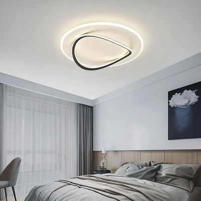 Nordic Minimalist Round Oval LED Flush Mount Ceiling Light