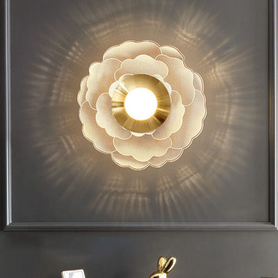 Modernes helles kreatives Muster der runden Eisen-Acryl-LED-Wandleuchte-Luxuswandleuchte 