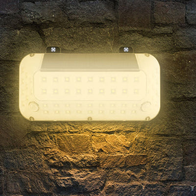 Lampe solaire extérieure à quatre côtés avec capteur humain, applique murale de jardin extérieure 