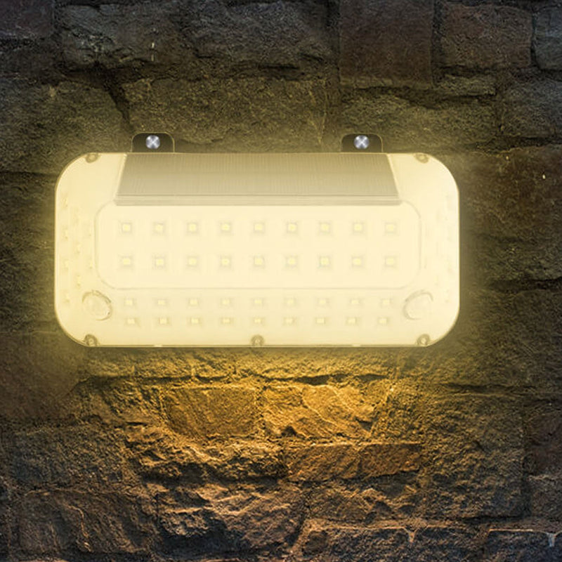 Lampe solaire extérieure à quatre côtés avec capteur humain, applique murale de jardin extérieure 