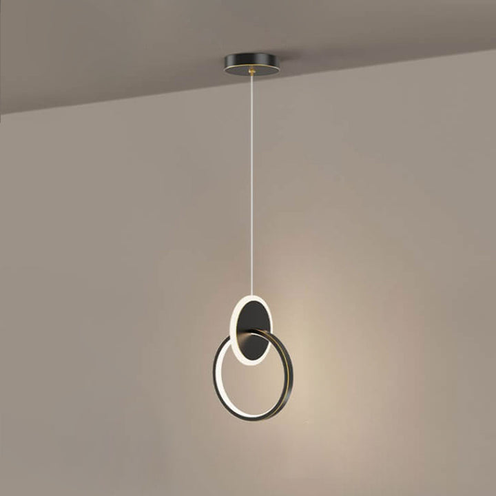 Lámpara colgante LED de 1 luz de cobre minimalista moderna 