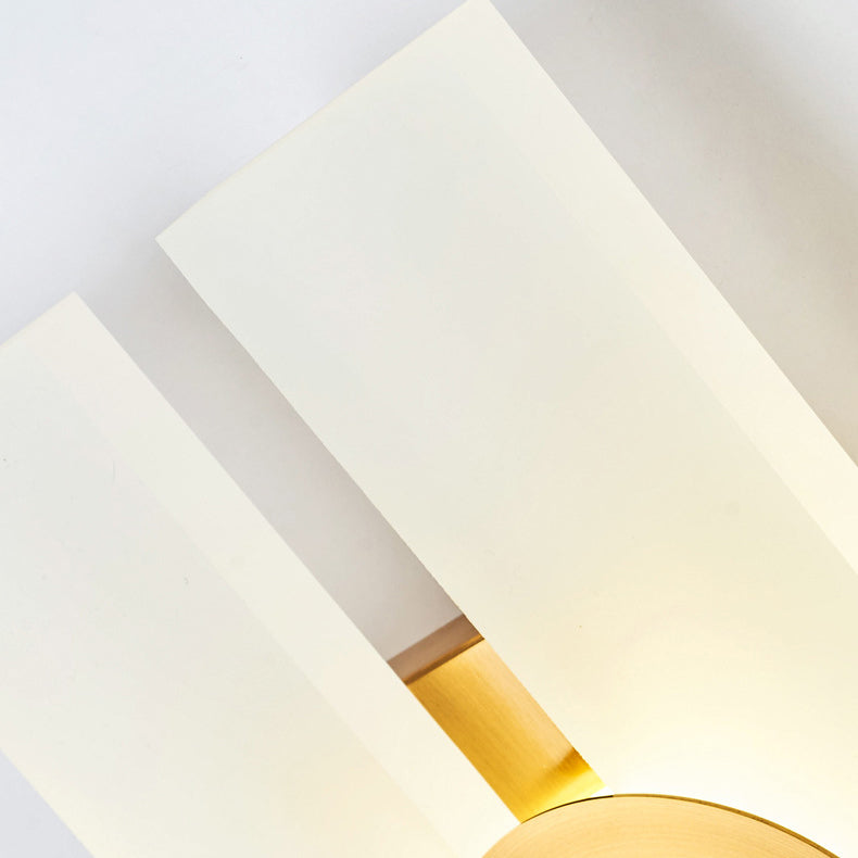 Modern Minimalist Square Oval Geometric Acrylic Stainless Steel LED Wall Sconce Lamp