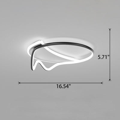 Nordische kreative quadratische runde schmiedeeiserne LED-Deckenleuchte aus Aluminium