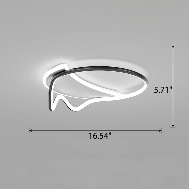 Nordische kreative quadratische runde schmiedeeiserne LED-Deckenleuchte aus Aluminium