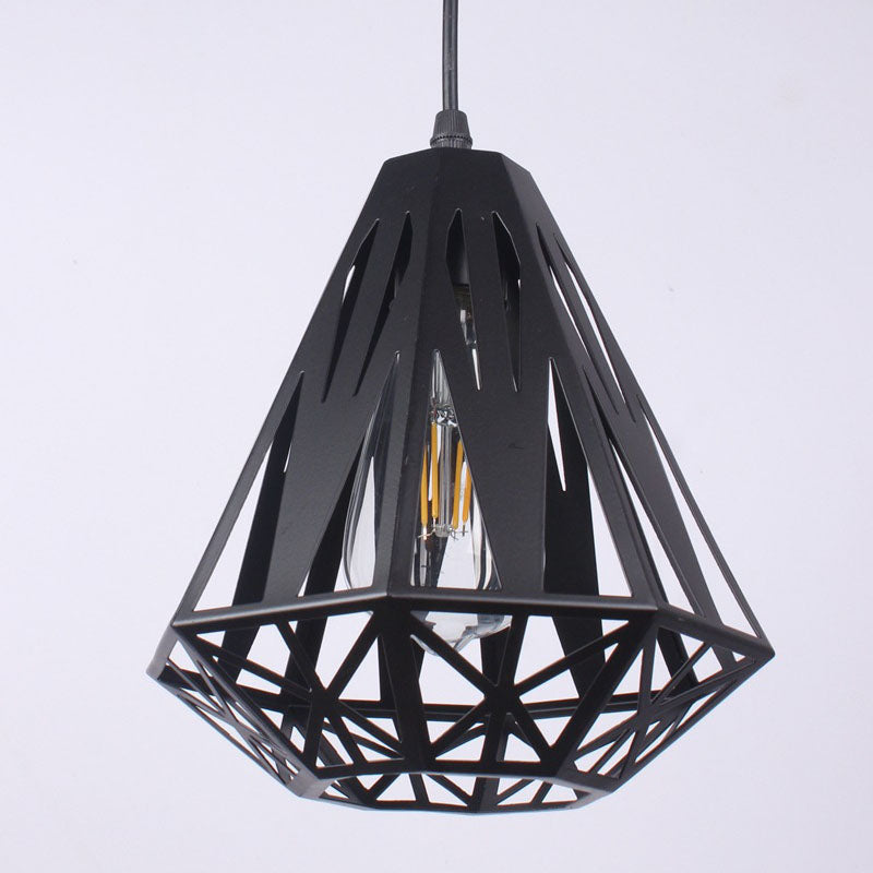 Nordic Simplicity Iron Geometry Triangle 1-Light Pendelleuchte 