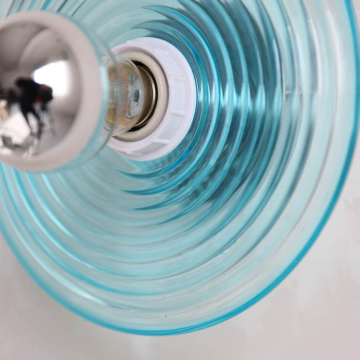 Modern Creative Water Ripple Transparent Glass Iron 1-Light Wall Sconce Lamp