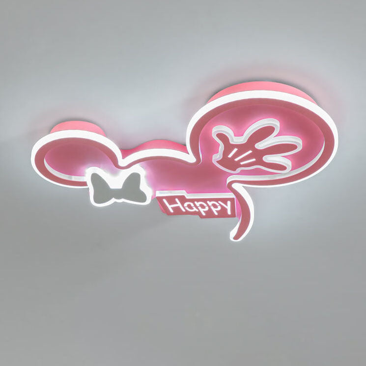 Cartoon Creative Minnie LED Kids Flush Mount Ceiling Light