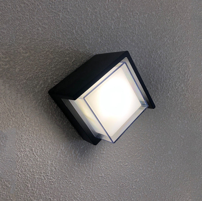 Intelligente Outdoor-Rhombus-Aluminium-LED-Wandleuchte mit App-Dimmung 