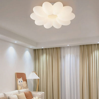 Modern Minimalist PVC Floral Shape LED Kids Flush Mount Ceiling Light